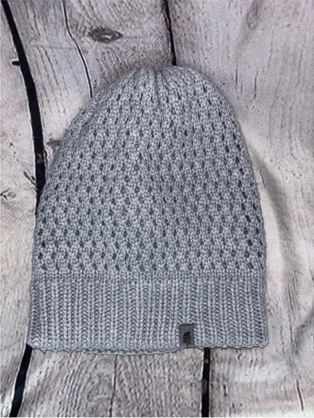 The North Face Beanie Hat One Size Gray Cuff Knit Warm Ski Cap Outdoor Cozy Gear
